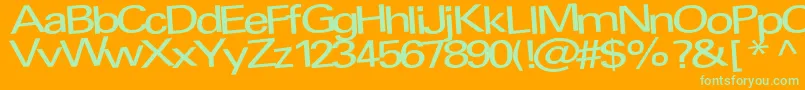 BarnRegularTtstd Font – Green Fonts on Orange Background