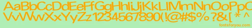 BarnRegularTtstd Font – Orange Fonts on Green Background