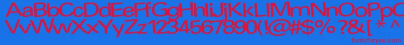 BarnRegularTtstd Font – Red Fonts on Blue Background