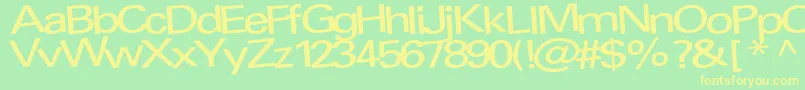 BarnRegularTtstd Font – Yellow Fonts on Green Background
