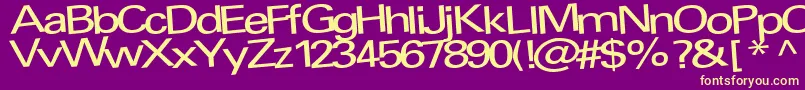 BarnRegularTtstd Font – Yellow Fonts on Purple Background