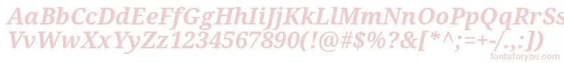 DroidSerifBoldItalic-Schriftart – Rosa Schriften