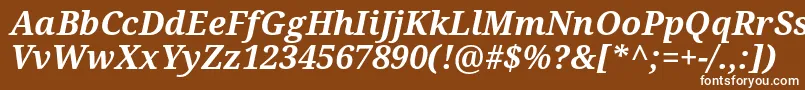 DroidSerifBoldItalic Font – White Fonts on Brown Background