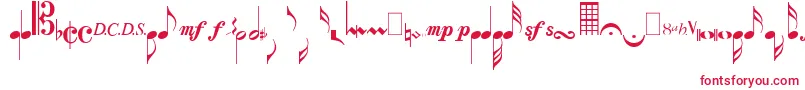 Шрифт MusicalsymbolsPlain – красные шрифты