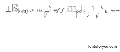 Schriftart MusicalsymbolsPlain