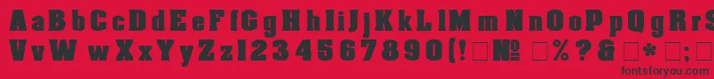 Aachen-fontti – mustat fontit punaisella taustalla