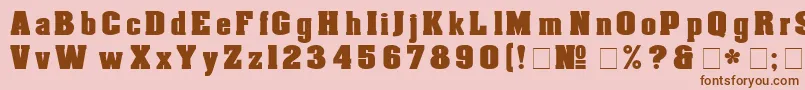 Aachen Font – Brown Fonts on Pink Background