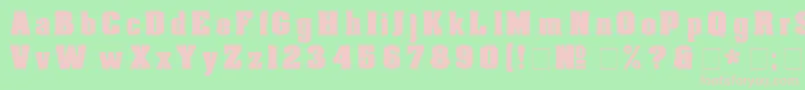 Aachen-fontti – vaaleanpunaiset fontit vihreällä taustalla