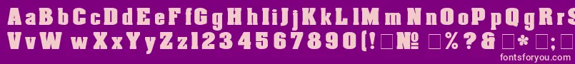 Aachen Font – Pink Fonts on Purple Background