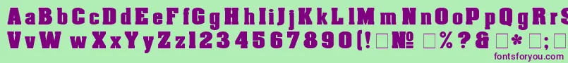 More about Aachen Font Aachen Font – Purple Fonts on Green Background