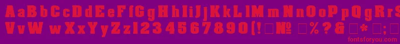 Aachen Font – Red Fonts on Purple Background