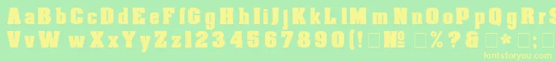 Шрифт Aachen – жёлтые шрифты на зелёном фоне