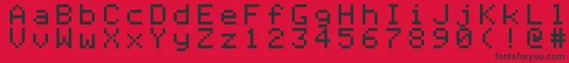 fuente Apple ffy – Fuentes Negras Sobre Fondo Rojo