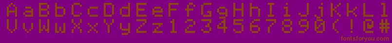 Apple ffy-Schriftart – Braune Schriften auf violettem Hintergrund