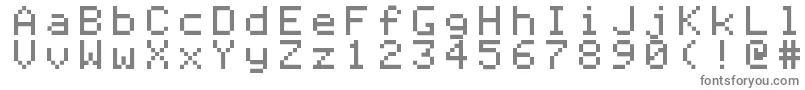 Apple ffy-fontti – harmaat kirjasimet valkoisella taustalla