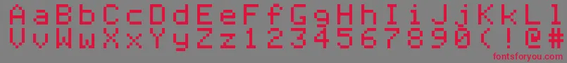 フォントApple ffy – 赤い文字の灰色の背景