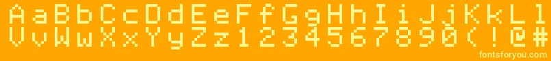 Apple ffy Font – Yellow Fonts on Orange Background