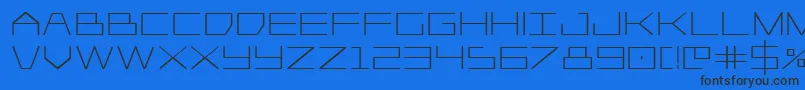 Player1upbold Font – Black Fonts on Blue Background