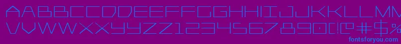 fuente Player1upbold – Fuentes Azules Sobre Fondo Morado