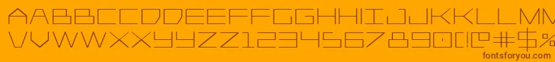 Player1upbold-Schriftart – Braune Schriften auf orangefarbenem Hintergrund