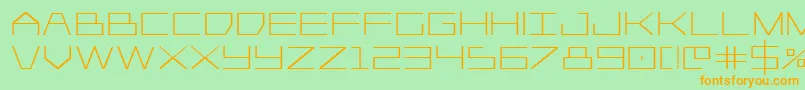 Player1upbold Font – Orange Fonts on Green Background