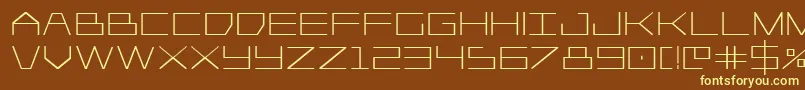 Player1upbold Font – Yellow Fonts on Brown Background