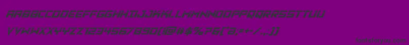 Vikingsquadlaserital Font – Black Fonts on Purple Background