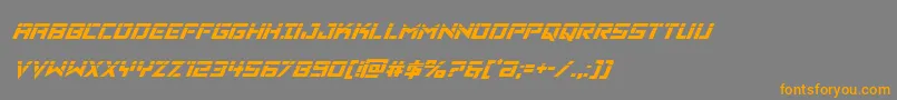 Vikingsquadlaserital Font – Orange Fonts on Gray Background