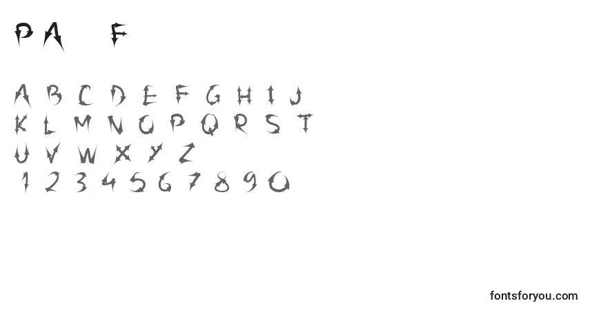 Fuente PwArrowFont - alfabeto, números, caracteres especiales