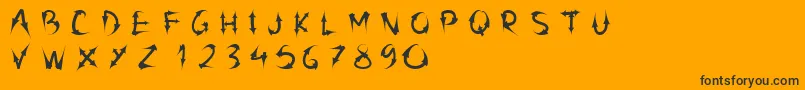 PwArrowFont Font – Black Fonts on Orange Background