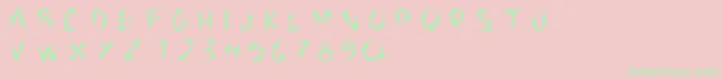 PwArrowFont-Schriftart – Grüne Schriften auf rosa Hintergrund