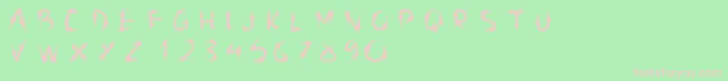 Fonte PwArrowFont – fontes rosa em um fundo verde