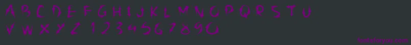 PwArrowFont Font – Purple Fonts on Black Background