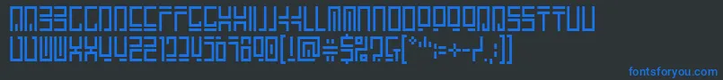 Шрифт Encryptedwallpaper – синие шрифты на чёрном фоне