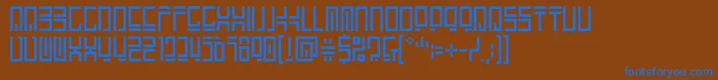 Шрифт Encryptedwallpaper – синие шрифты на коричневом фоне