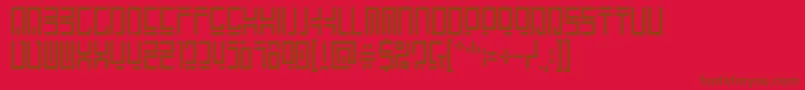 Encryptedwallpaper-Schriftart – Braune Schriften auf rotem Hintergrund