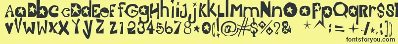 Шрифт Jasmine – чёрные шрифты на жёлтом фоне