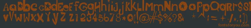 Jasmine-fontti – ruskeat fontit mustalla taustalla