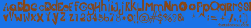 Jasmine-fontti – ruskeat fontit sinisellä taustalla