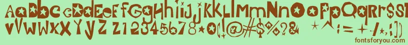 Шрифт Jasmine – коричневые шрифты на зелёном фоне