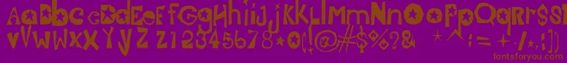 Jasmine-Schriftart – Braune Schriften auf violettem Hintergrund