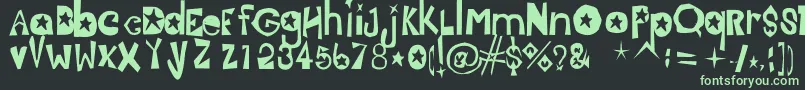 フォントJasmine – 黒い背景に緑の文字