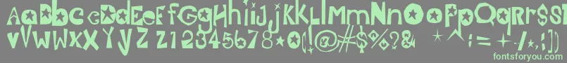 Шрифт Jasmine – зелёные шрифты на сером фоне