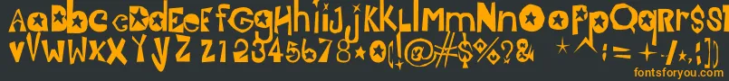 Шрифт Jasmine – оранжевые шрифты на чёрном фоне