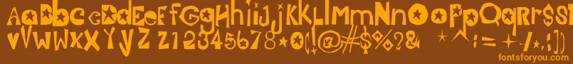 Jasmine Font – Orange Fonts on Brown Background
