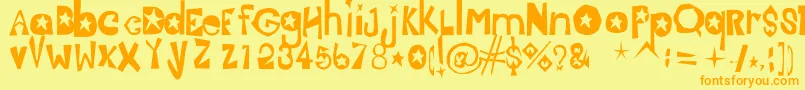 Jasmine Font – Orange Fonts on Yellow Background