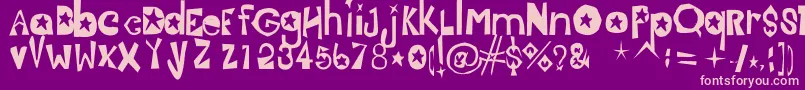 フォントJasmine – 紫の背景にピンクのフォント