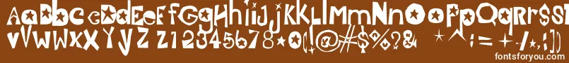 Jasmine-fontti – valkoiset fontit ruskealla taustalla