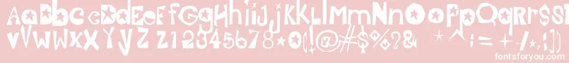 フォントJasmine – ピンクの背景に白い文字