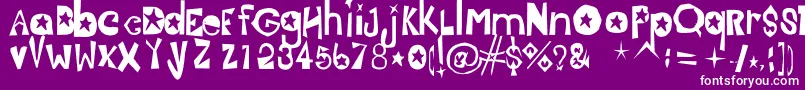 Шрифт Jasmine – белые шрифты на фиолетовом фоне